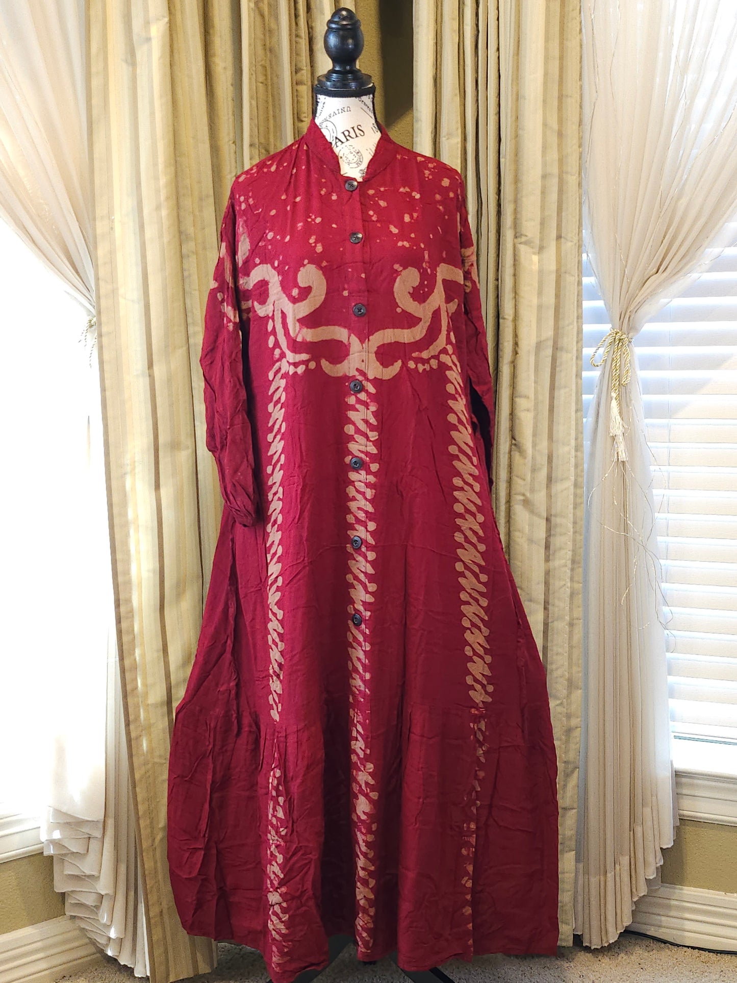 Mia batik flare long gown