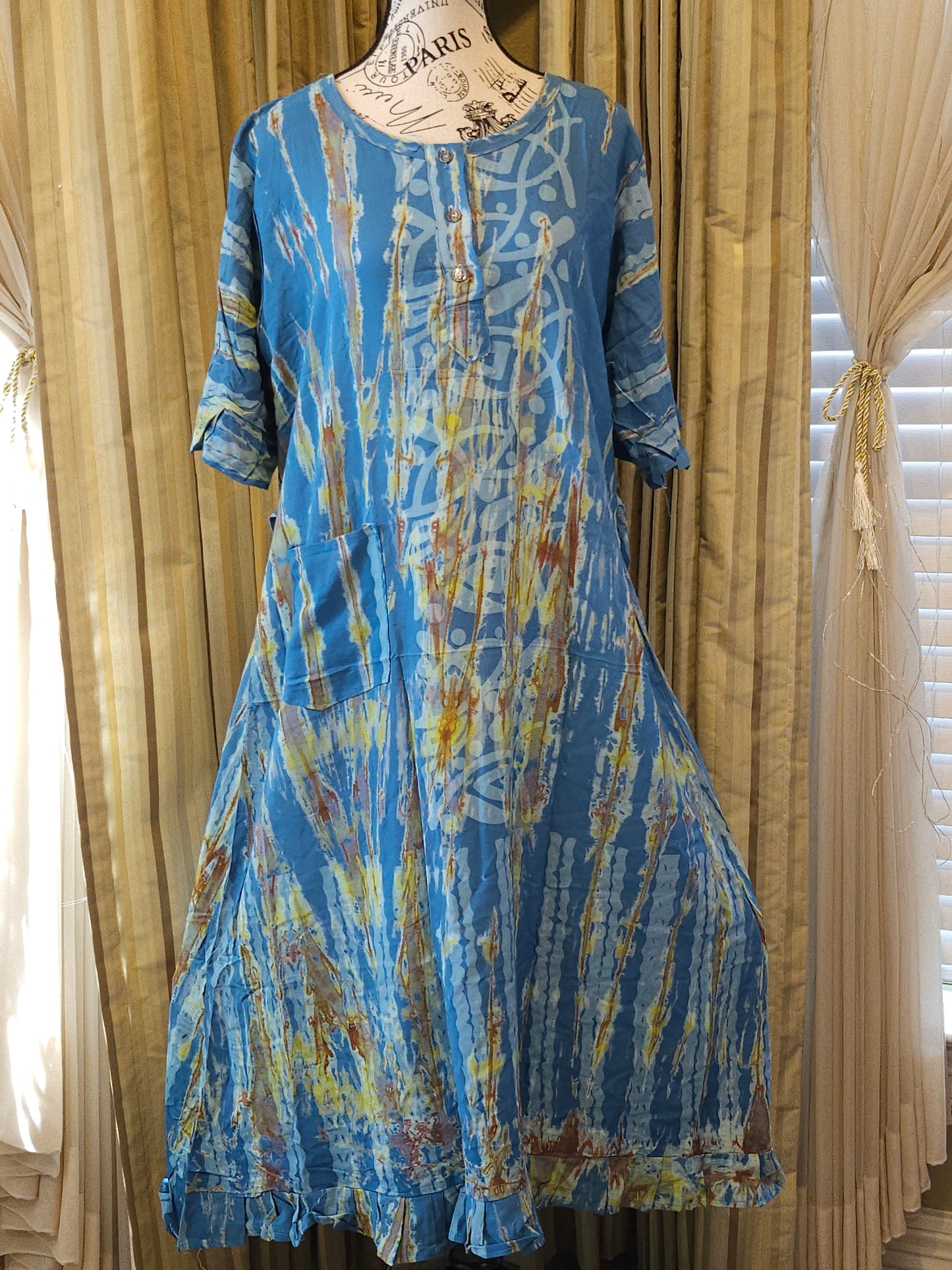 Mia batik mid length gown