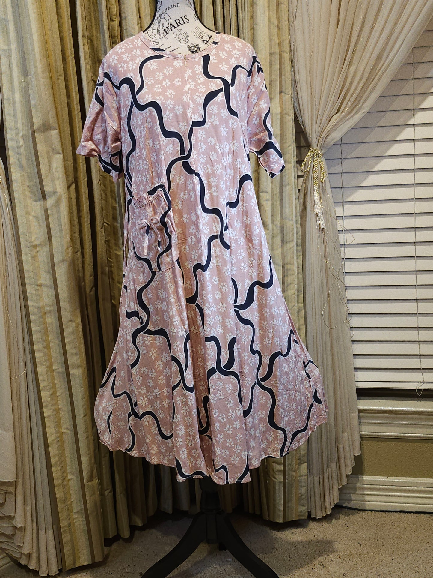 Mia batik mid length gown
