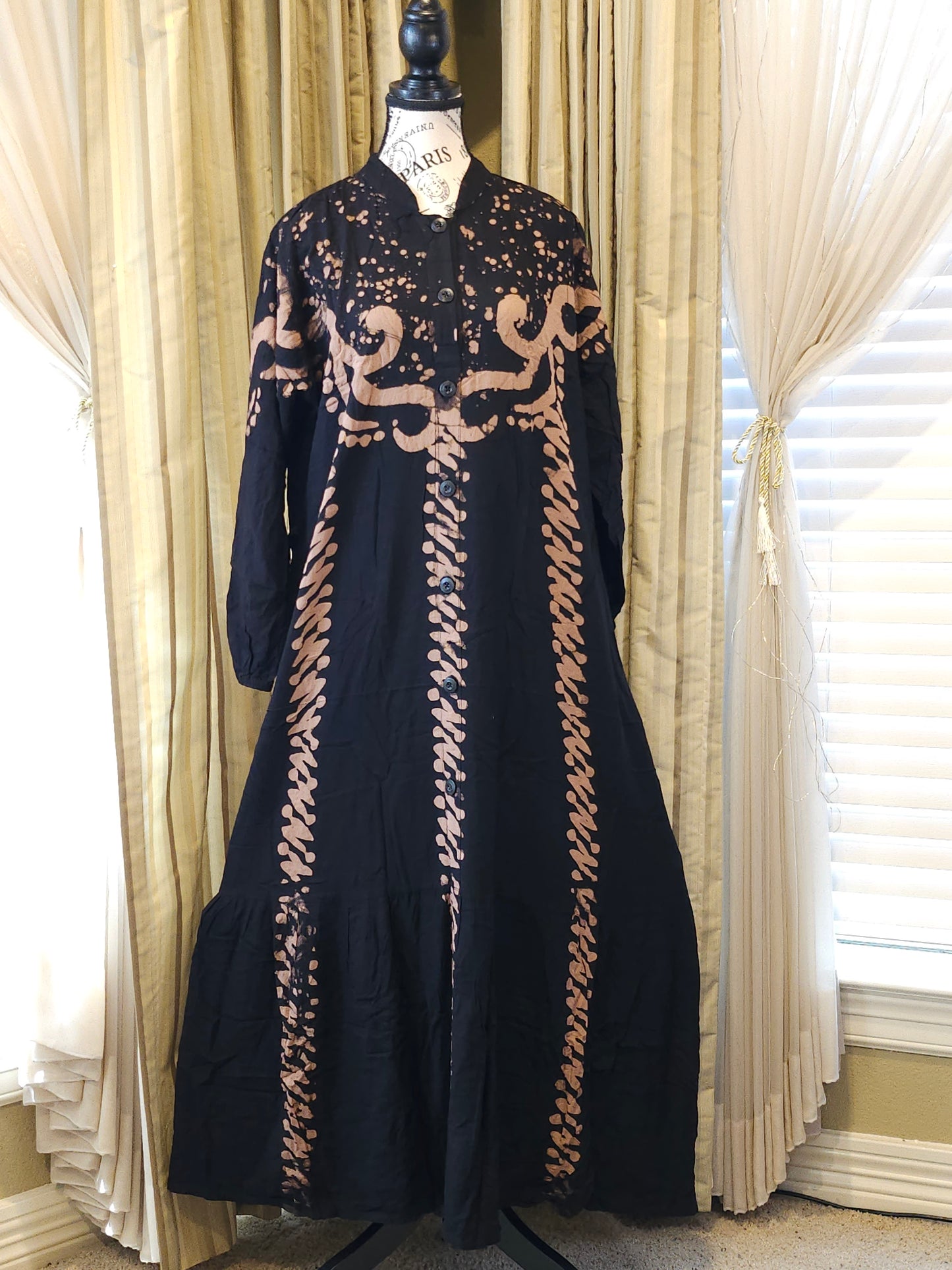 Mia batik flare long gown