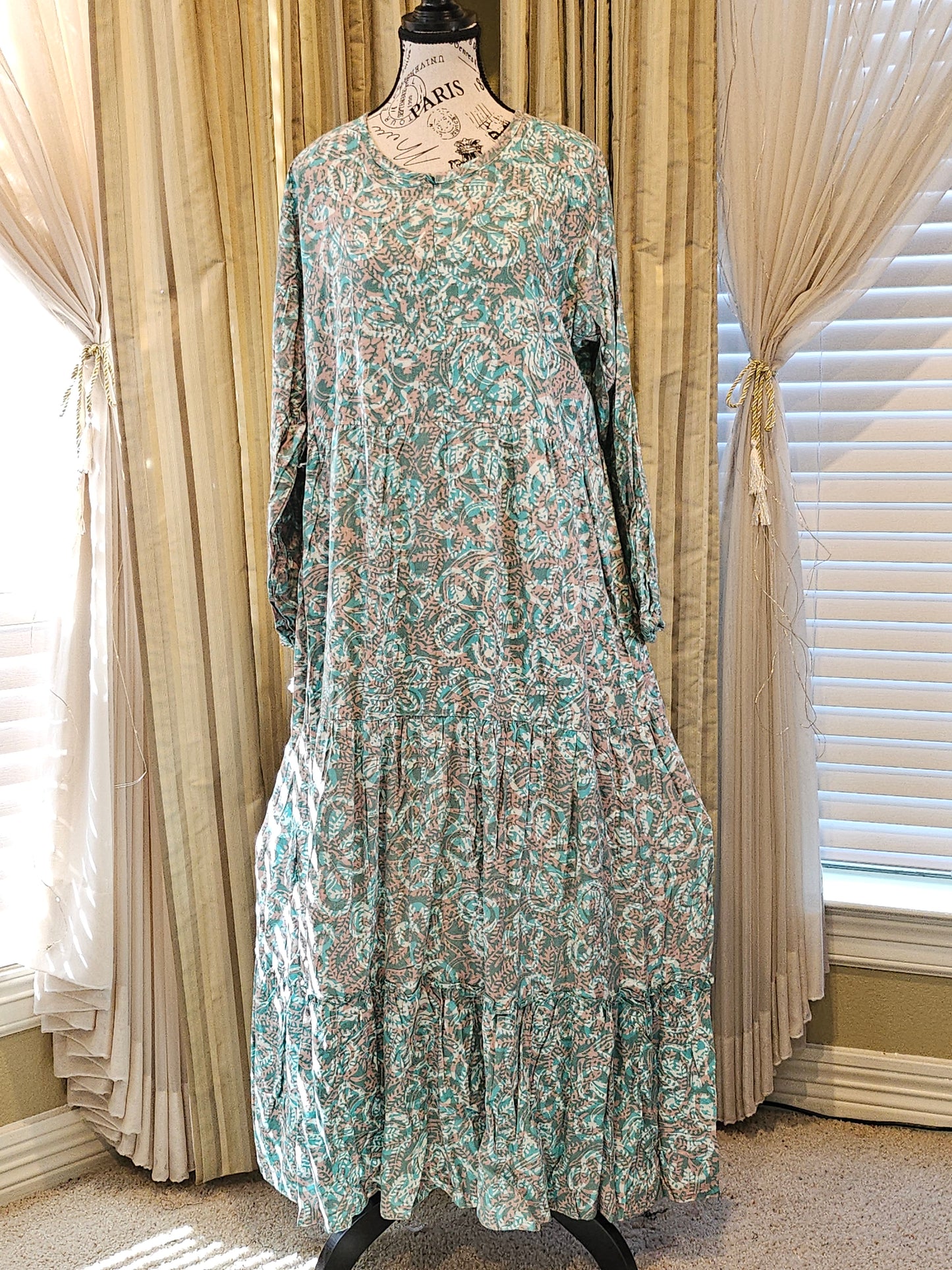 Mia batik flare long gown