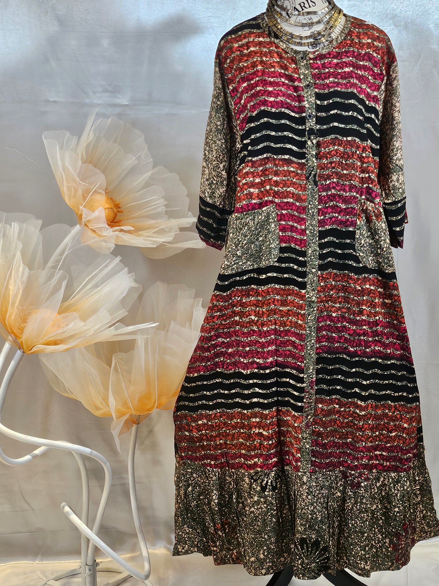 Mia batik mid length gown