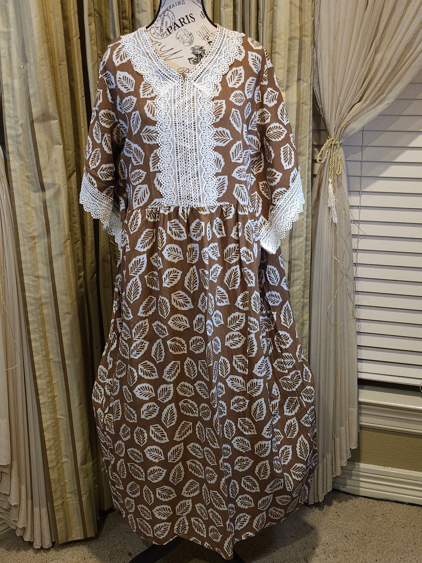Mia batik mid length gown