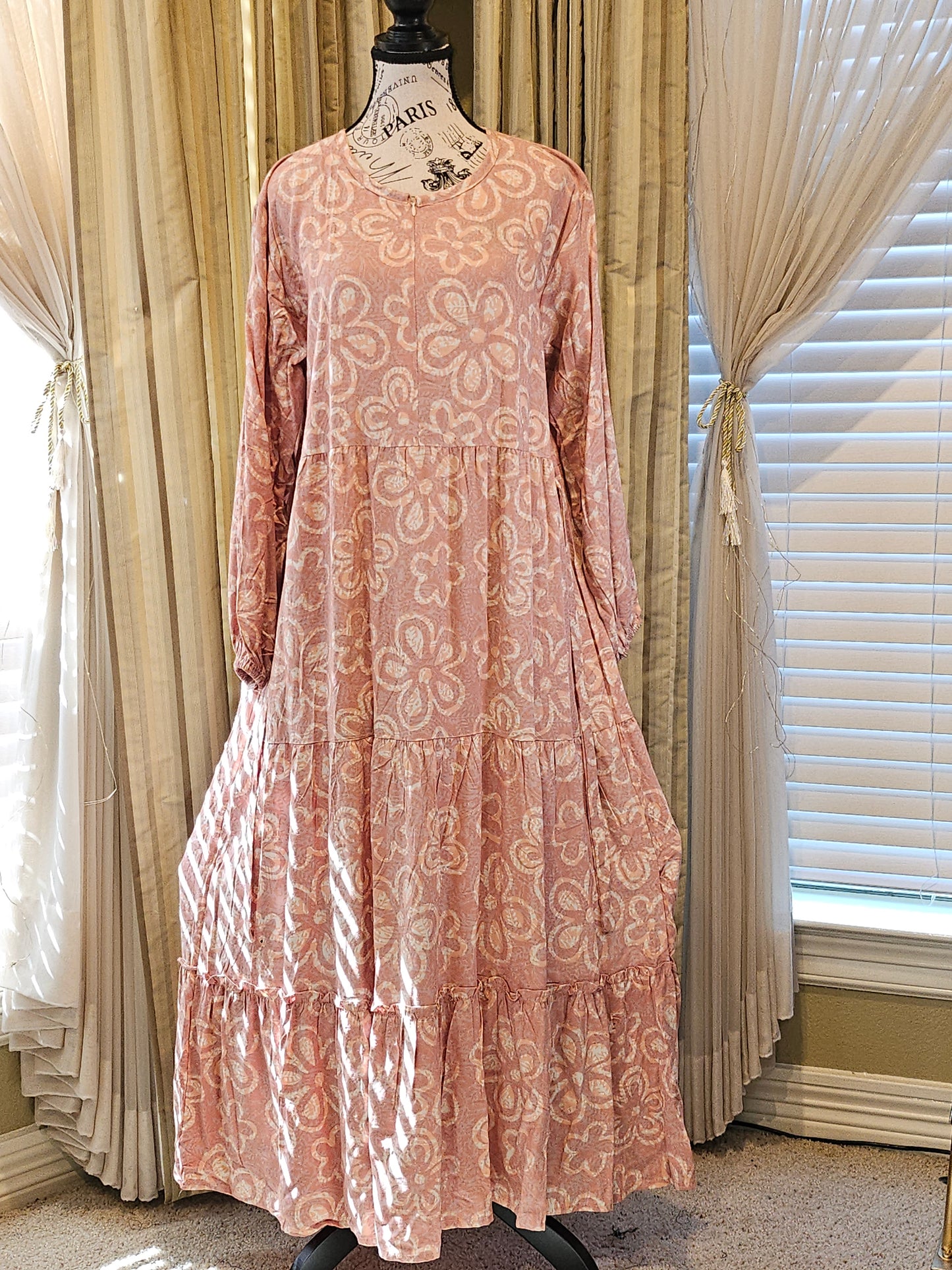 Mia batik flare long gown