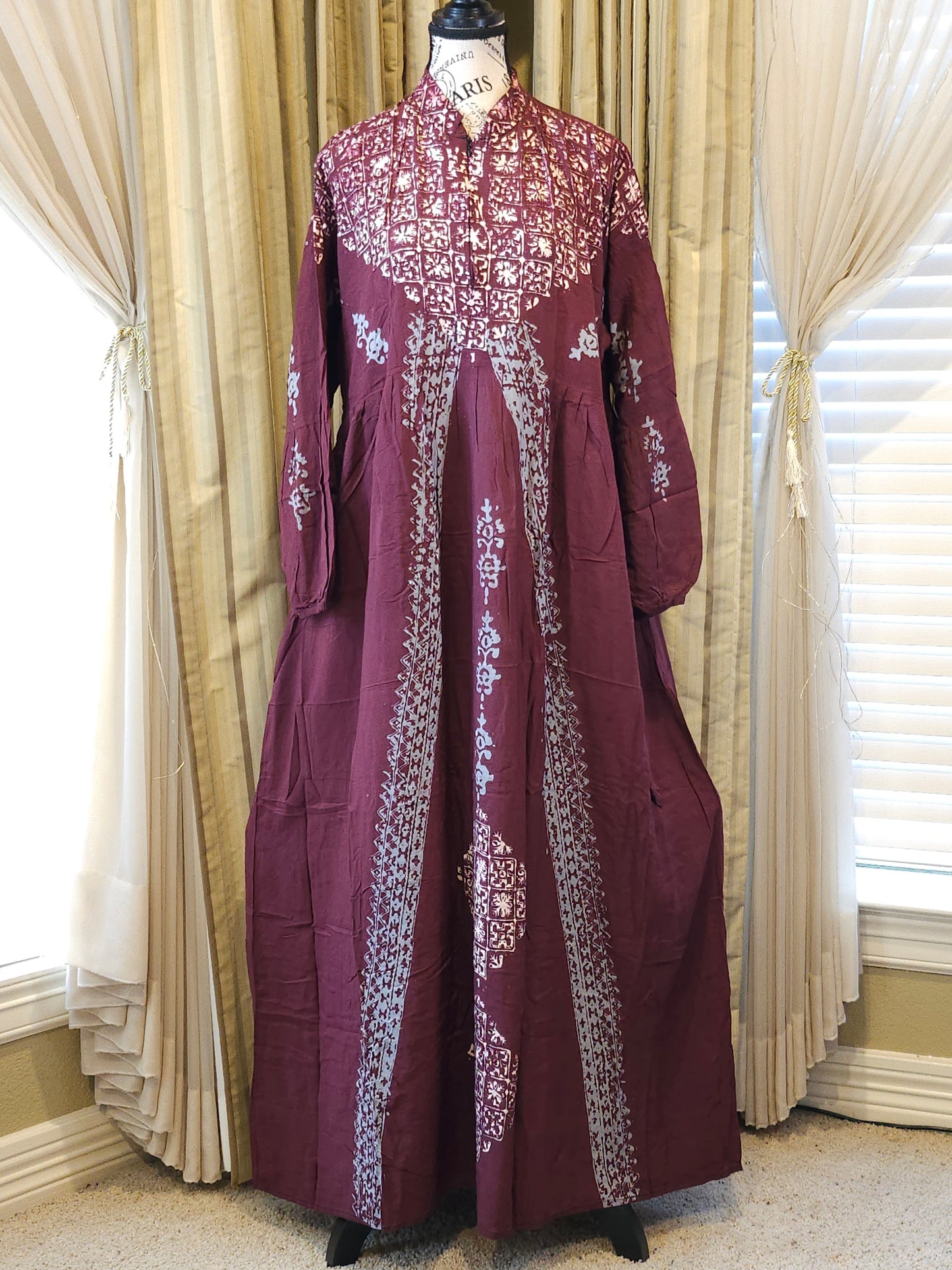 Mia batik flare long gown