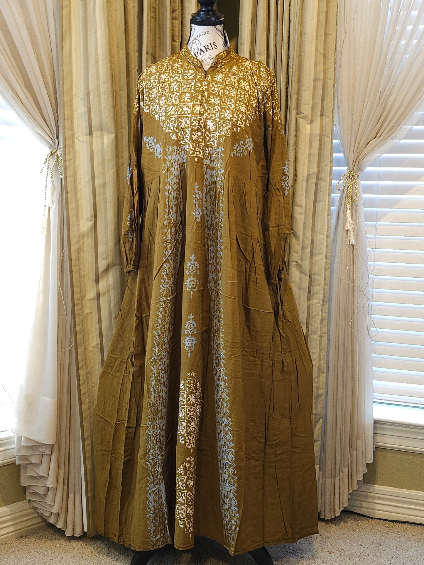 Mia batik flare long gown