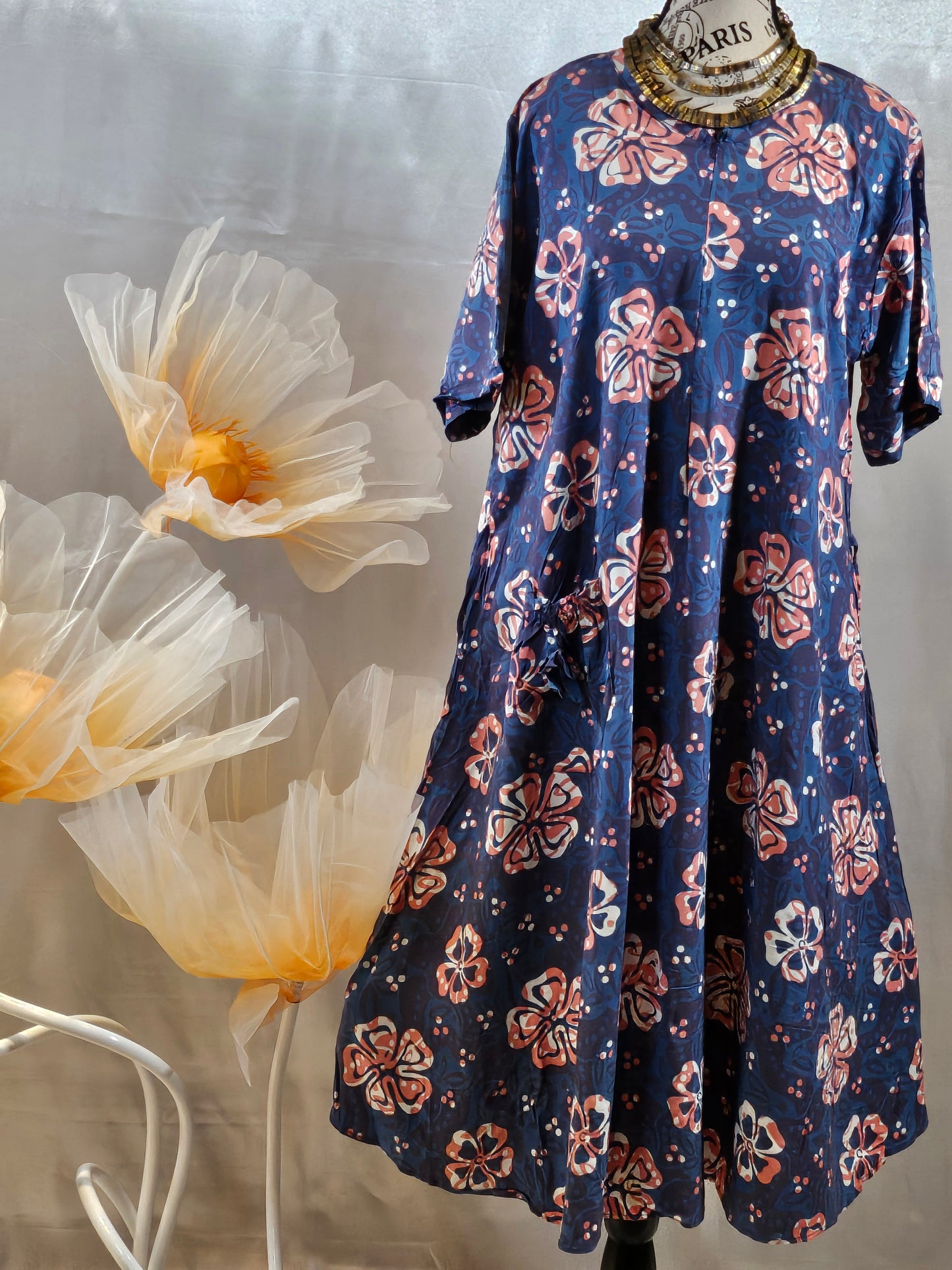 Mia batik mid length gown