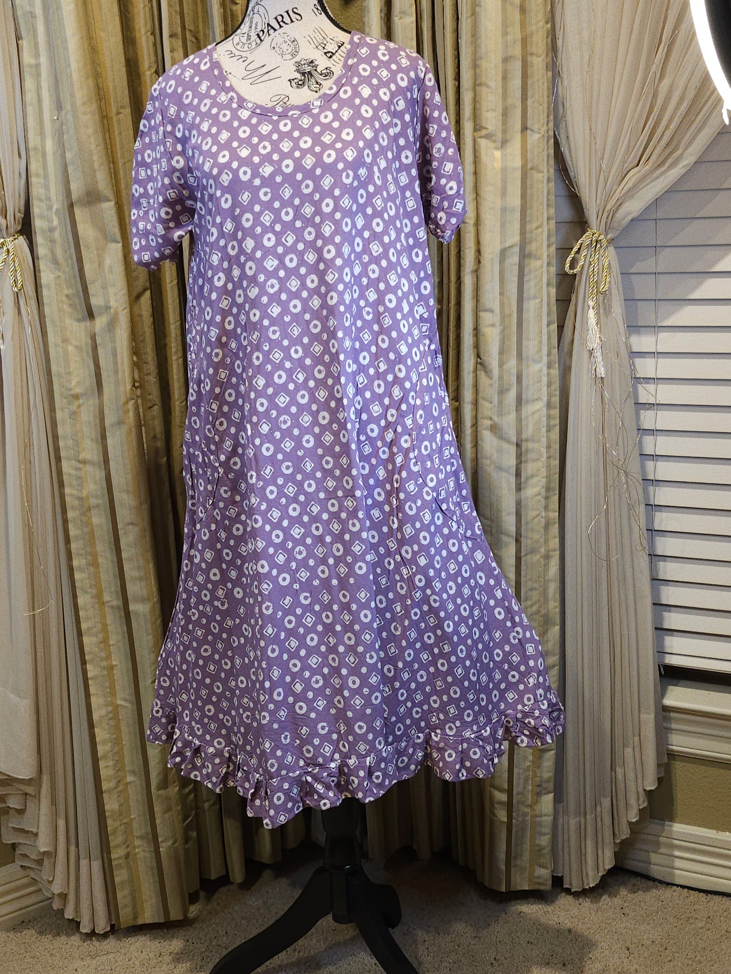 Mia batik mid length gown