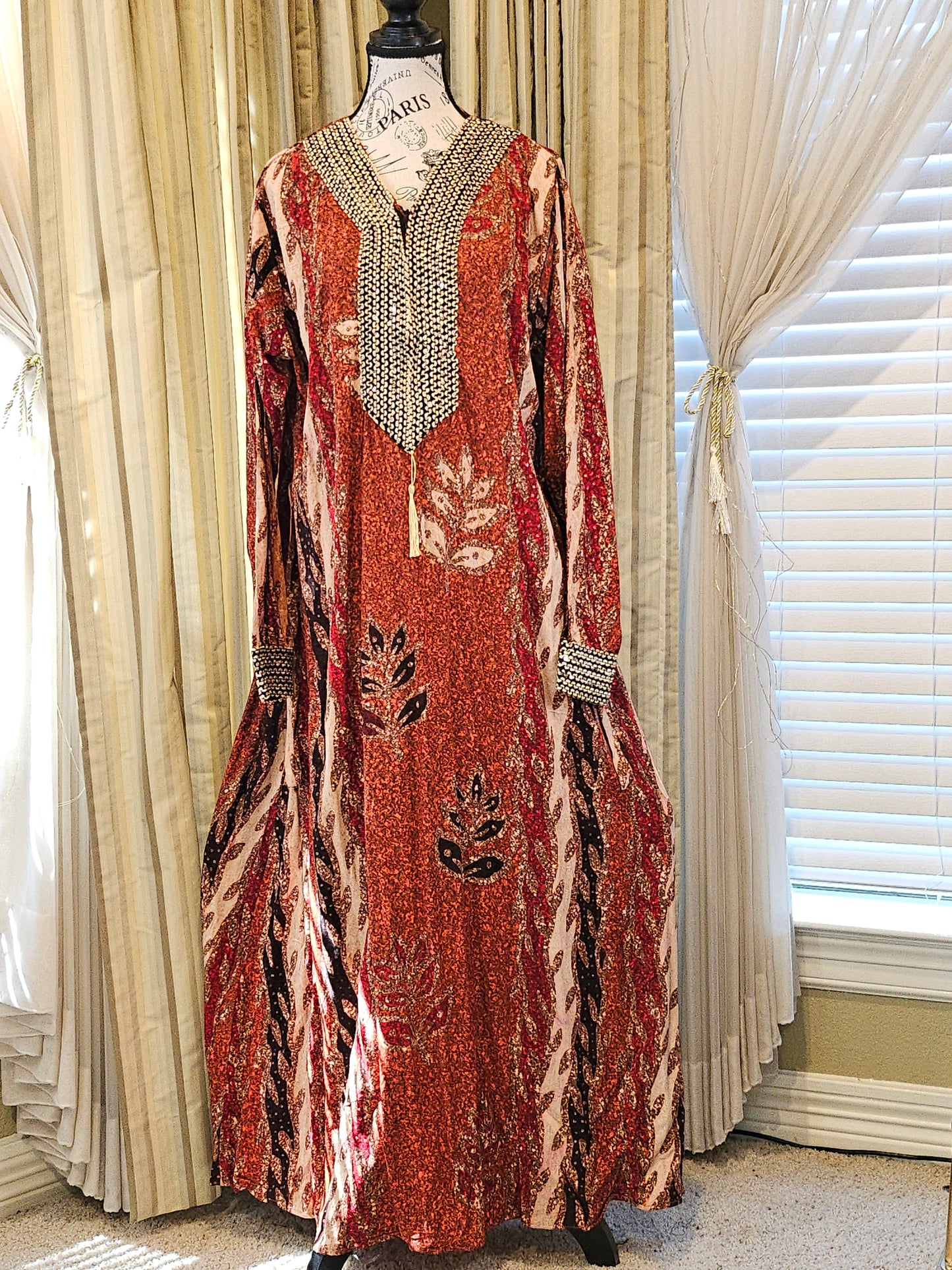 Mia batik long gown